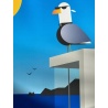 Affiche la mouette sur la Villa Noailles : photographie dans la lumière du soleil