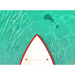 Paddle à l'Almanarre (affiche en tirage d'art)
