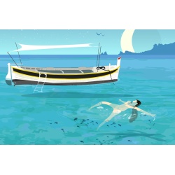 Baignade sous la lune